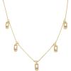 C.Paravano Necklaces for Women | Jewelry | Necklace | 18K Necklace for Women | Jewelry for Women | Chain Necklace | Pendant Necklace for Women | Necklaces for Her | Gemstone Necklace(F89-Gold)