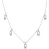 C.Paravano Necklaces for Women | Jewelry | Necklace | 18K Necklace for Women | Jewelry for Women | Chain Necklace | Pendant Necklace for Women | Necklaces for Her | Gemstone Necklace(F89-Sliver)