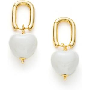 C.Paravano 18K Gold & Sterling Silver Hoop Earrings for Women(EARRING_31_WHITE)