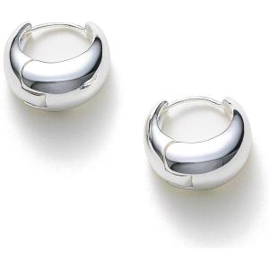 C.Paravano 18K Gold & Sterling Silver Hoop Earrings for Women(EARRING_38_SILVER)