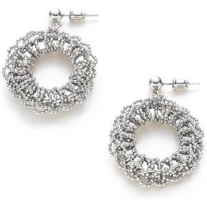 C.Paravano 18K Gold & Sterling Silver Hoop Earrings for Women(EARRING_43)