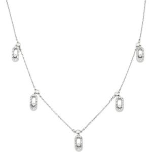 C.Paravano Necklaces for Women | Jewelry | Necklace | 18K Necklace for Women | Jewelry for Women | Chain Necklace | Pendant Necklace for Women | Necklaces for Her | Gemstone Necklace(F89-Sliver)