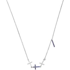C.Paravano Necklaces for Women | Jewelry | Necklace | 18K Necklace for Women | Jewelry for Women | Chain Necklace | Pendant Necklace for Women | Necklaces for Her | Gemstone Necklace(F76-Blue)
