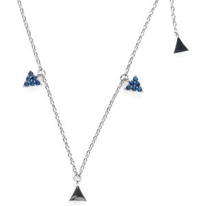 C.Paravano Necklaces for Women | Jewelry | Necklace | 18K Necklace for Women | Jewelry for Women | Chain Necklace | Pendant Necklace for Women | Necklaces for Her | Gemstone Necklace(F69-Blue)