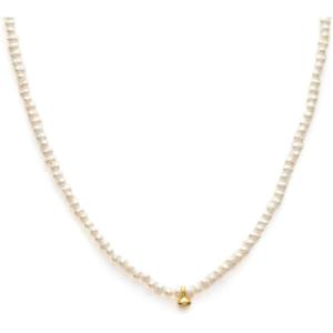 C.Paravano Pearl Necklaces for Women Pearl Choker Necklace 18K Gold Plated Chain Necklace Necklaces Pearl Real Pearl Necklace Long Pearl Necklace Pearl Necklace(F-29)