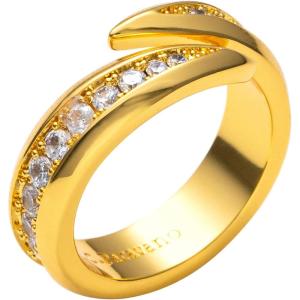 C.Paravano Rings for Women Womens Rings Size 6 7 8 Gold Plated Rings Fashion Rings for Women Statement Rings for Women Stackable Rings for Women(RING_10)