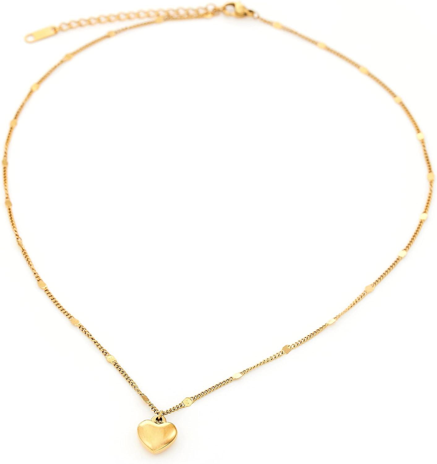 imageCPARAVANO Necklaces for Women Gold Necklace for Women Gold Heart Necklace Jewelry for Women Chain Necklace Pendant Necklace for Women Necklaces for Women