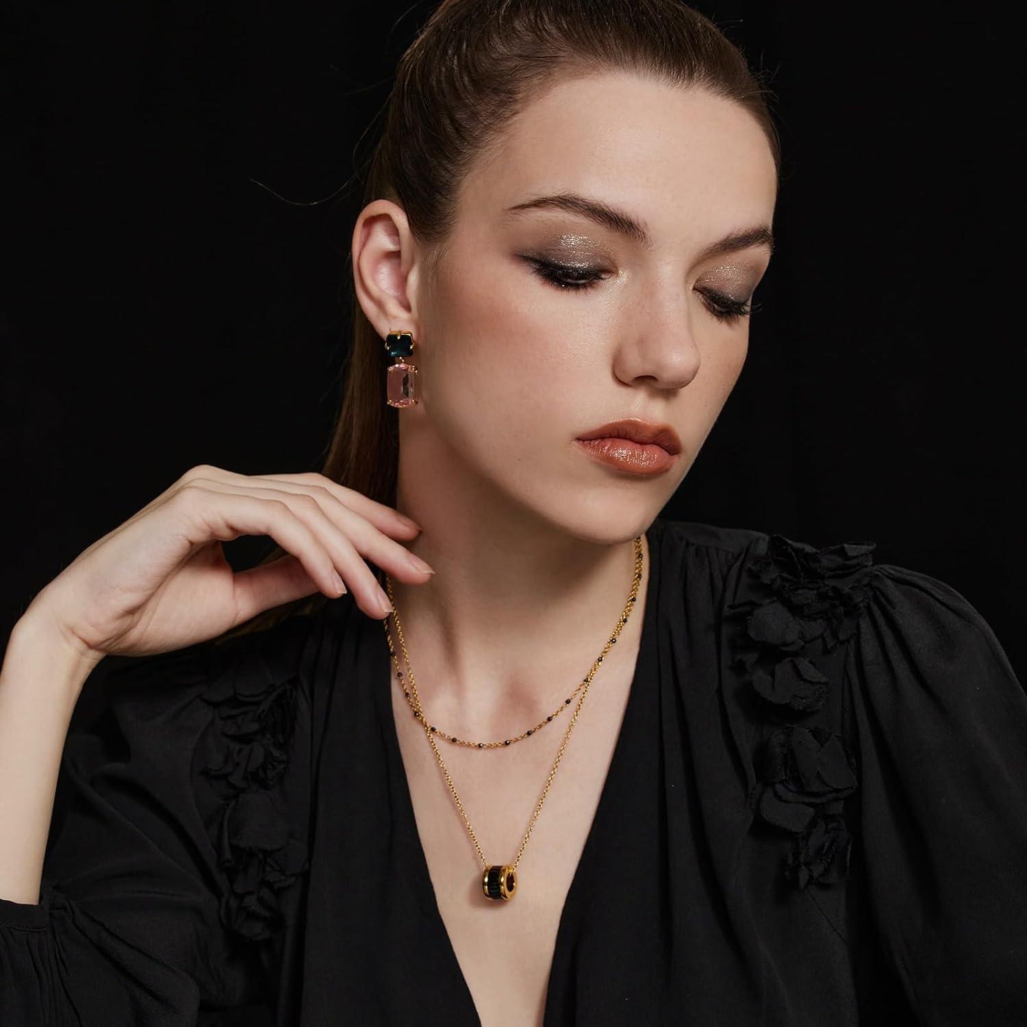 imageCParavano Mothers Day Gifts Necklaces for Women Necklaces for Women Gemstone Pendant Necklace for Women Necklaces for Women Gold 18kF47Rose