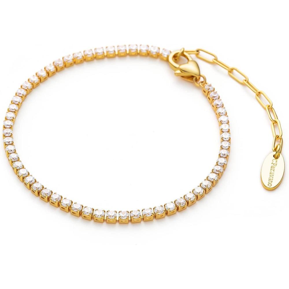 imageCParavano Bracelet for Women 18k Gold Plated Jewelry for Women Gold Plated Bracelets for Women Charm Bracelets Bracelets for Best Friends Adjustable Bracelets Boho BraceletsF10Gold