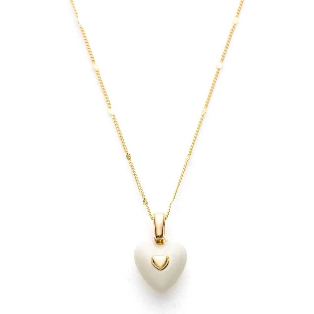 imageCParavano Necklaces for Women Jewelry Necklace Gold Plated Necklace for Women Jewelry for Women Chain Necklace Pendant Necklace for Women Necklaces for Women Heart Necklace White