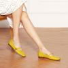 C.PARAVANO Mary Jane Shoes for Women Womens Square Toe Flats Mary Jane Flats Women’s Flat (Size 5,Yellow_d)