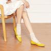 C.PARAVANO Mary Jane Shoes for Women Womens Square Toe Flats Mary Jane Flats Women’s Flat (Size 5,Yellow_d)