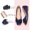 C.Paravano Ballet Flats | Flats Women | Dress Shoes for Women | Square Toe Flats | Flats Shoes Women | Black Flats(Size 8.5,Navy)