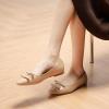 C.Paravano Ballet Flats | Slip-on Shoes Women | Bowknot Round Toe Shoes | Womens Flats(Size 9,Camel)