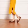 C.Paravano Ballet Flats for Women | Women’s Floral Flat Shoes | Square Toe Flats | Slip On Brown Dress Shoes for Wedding, Office Work, Casual (Size 5.5,Brown)