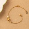 C.Paravano Bracelet for Women 18k Gold Plated Jewelry for Women Gold Plated Bracelets for Women Charm Bracelets Bracelets for Best Friends Adjustable Bracelets Boho Bracelets(F18-Yellow)