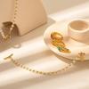 C.Paravano Bracelet for Women 18k Gold Plated Jewelry for Women Gold Plated Bracelets for Women Charm Bracelets Bracelets for Best Friends Adjustable Bracelets Boho Bracelets(F12-Gold)