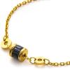 C.Paravano Bracelet for Women 18k Gold Plated Jewelry for Women Gold Plated Bracelets for Women Charm Bracelets Bracelets for Best Friends Adjustable Bracelets Boho Bracelets(F17-Black)