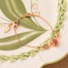 C.Paravano Bracelet for Women 18k Gold Plated Jewelry for Women Gold Plated Bracelets for Women Charm Bracelets Bracelets for Best Friends Adjustable Bracelets Boho Bracelets(F16-Red)