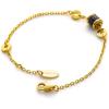 C.Paravano Bracelet for Women 18k Gold Plated Jewelry for Women Gold Plated Bracelets for Women Charm Bracelets Bracelets for Best Friends Adjustable Bracelets Boho Bracelets(F17-Black)
