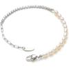 C.Paravano Bracelet for Women 18k Gold Plated Jewelry for Women Gold Plated Bracelets for Women Charm Bracelets Bracelets for Best Friends Adjustable Bracelets Boho Bracelets(F9-Pearl-Silver)