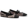 C.Paravano Mary Jane Shoes for Women, Women’s Square Toe Flats, Comfortable Mary Jane Flats, Stylish Slip On Dress Ballet Flat, Walking Shoes for Casual Work & Business (Size 5.5,Zebra)
