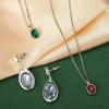C.Paravano Mothers Day Gifts | Necklaces for Women | Necklaces for Women Gemstone | Pendant Necklace for Women | Necklaces for Women Gold 18k(F56_Emerald)