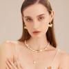 C.Paravano Necklaces for Women Jewelry Necklace Gold Plated Necklace for Women Jewelry for Women Chain Necklace Pendant Necklace for Women Necklaces for Women Heart Necklace White