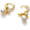 C.Paravano Pearl Earrings for Women | Hoop Earrings for Women | Drop Earrings for Women | Dangling Earrings for Women | Gold Huggies Earrings for Women