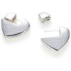 C.Paravano Sterling Silver Heart Hoop Earrings for Women
