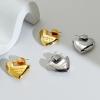 C.Paravano Sterling Silver Heart Hoop Earrings for Women