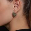 C.Paravano Sterling Silver Heart Hoop Earrings for Women