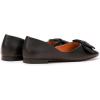 C.Paravano Women’s Flats | Genuine Leather | Women’s Ballet Flats | Square Toe Shoes | Leather Flats for Women(Black)
