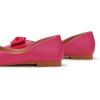 C.Paravano Women’s Flats | Genuine Leather | Women’s Ballet Flats | Square Toe Shoes | Leather Flats for Women(Hotpink)
