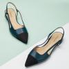 C.Paravano Women’s Pointed Toe Slingback Flats | Comfort Heeled Sandals | Slip-On Flats | Perfect for Casual, Business, Party, Date (Size 6,Blue Flat)