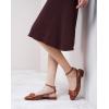 C.Paravano Women’s Slingback Dress Shoes | Sandals with Bows for Women| Casual Flat Shoes for Women | Almond Toe Slingback | Detachable Ankle Strap(Size 8.5,Purple)