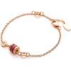 C.Paravano Bracelet for Women 18k Gold Plated Jewelry for Women Gold Plated Bracelets for Women Charm Bracelets Bracelets for Best Friends Adjustable Bracelets Boho Bracelets(F16-Red)
