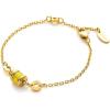 C.Paravano Bracelet for Women 18k Gold Plated Jewelry for Women Gold Plated Bracelets for Women Charm Bracelets Bracelets for Best Friends Adjustable Bracelets Boho Bracelets(F18-Yellow)