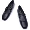 C.Paravano Mary Jane Flat | Women’s Flats | Square Toe Ballet Flats | Ballet Flats for Women | Dress Shoes Women(Black)