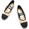 C.Paravano Mary Jane Shoes for Women, Women’s Square Toe Flats, Comfortable Mary Jane Flats, Slip On Dress Ballet Flat, Walking Beige Shoes for Casual Work Party Wedding (Size 9,Beige)