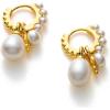 C.Paravano Pearl Earrings for Women | Hoop Earrings for Women | Drop Earrings for Women | Dangling Earrings for Women | Gold Huggies Earrings for Women