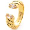 C.Paravano Rings for Women | Womens Rings | Gemstone Open Ring | Gold Plated Rings | Adjustable Open Rings | Fashion Rings for Women | Open Statement Rings for Women