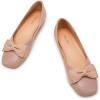 C.Paravano Women’s Flats | Genuine Leather | Women’s Ballet Flats | Square Toe Shoes | Leather Flats for Women(Brown)