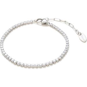 C.Paravano Bracelet for Women 18k Gold Plated Jewelry for Women Gold Plated Bracelets for Women Charm Bracelets Bracelets for Best Friends Adjustable Bracelets Boho Bracelets(F10-Silver)