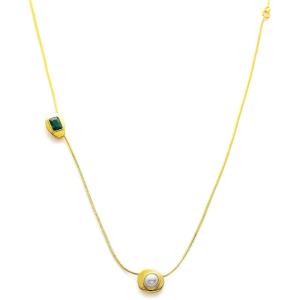 C.Paravano Mothers Day Gifts | Necklaces for Women | Necklaces for Women Gemstone | Pendant Necklace for Women | Necklaces for Women Gold 18k(F-42_GOLD_EMERALD)