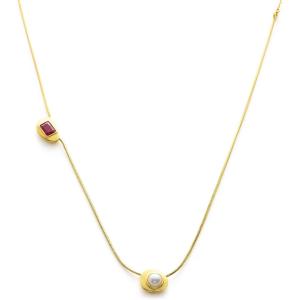 C.Paravano Mothers Day Gifts | Necklaces for Women | Necklaces for Women Gemstone | Pendant Necklace for Women | Necklaces for Women Gold 18k(F-42_GOLD_RUBY)