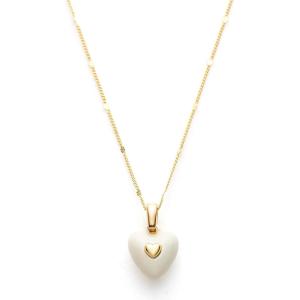 C.Paravano Necklaces for Women Jewelry Necklace Gold Plated Necklace for Women Jewelry for Women Chain Necklace Pendant Necklace for Women Necklaces for Women Heart Necklace White