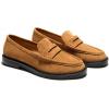 C.Paravano Genuine Leather Penny Loafers | Loafers for Women | Casual Slip On | Walking Flats Classic Driving Moccasins(Cognac)