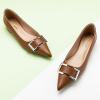 C.Paravano Womens Flats | Pointed Toe Flat | Black Flats for Women | Designer Shoes for Women | Ballet Flats(Size 8.5,Brown)