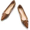 C.Paravano Womens Flats | Pointed Toe Flat | Black Flats for Women | Designer Shoes for Women | Ballet Flats(Size 8.5,Brown)